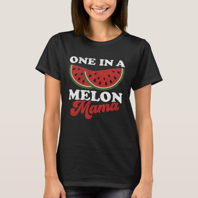 Camiseta One In A Melon Mama  Watermelon Summer Retro Cute  (Frente)