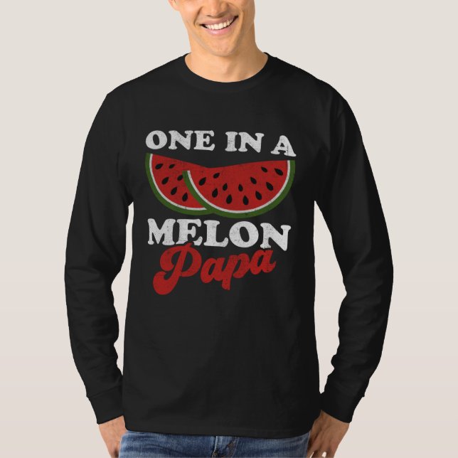Camiseta One In A Melon Papa  Watermelon  Summer Retro Cute (Frente)