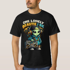 Camiseta One Lonely Beastie Alien - Funny Hip Hop Alien 