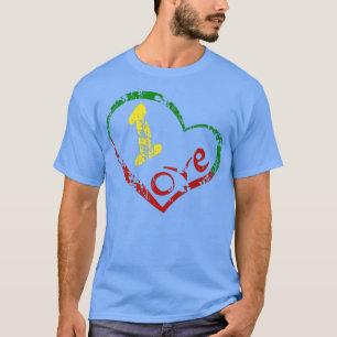 Camiseta One Love Jamaica T Shirt Rasta Reggae Music Caribe