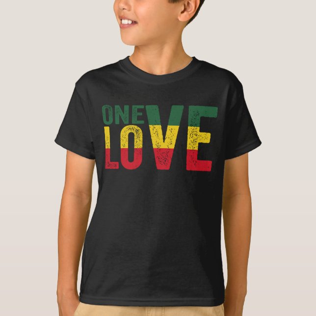 Camiseta One Love Jamaican Rasta Reggae (Frente)