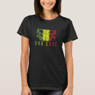 Camiseta One Love Palm Tree Reggae Music Rasta