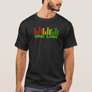 Camiseta One Love Peace Love Unity Reggage Roots Jamaica Ra