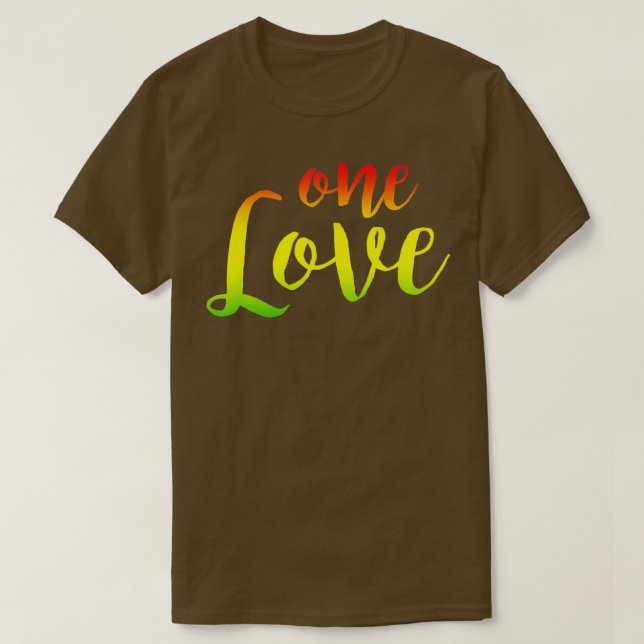 Camiseta One Love Rasta Reggae Roots Clothing Sem guerra (Frente do Design)