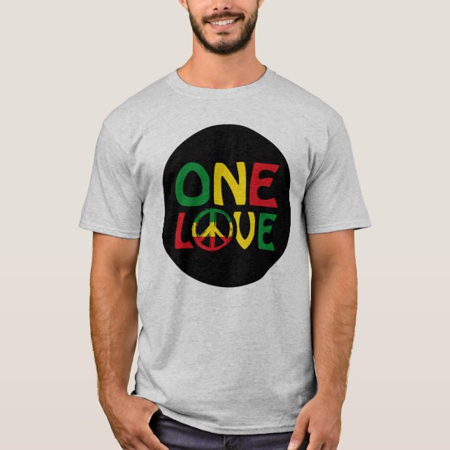 Camiseta One Love, Reggae design (Frente)