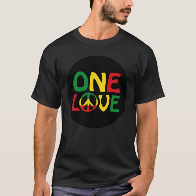 Camiseta One Love, Reggae design (Frente)