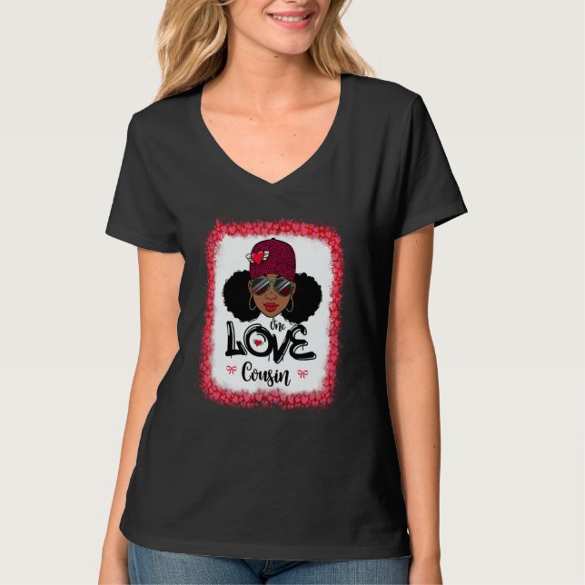 Camiseta One Loved Cousin Black Mom African American Women  (Frente)
