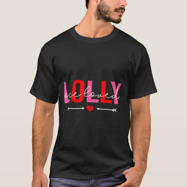 Camiseta One Loved Lolly Valentines Day Family Matching Va  (Frente)