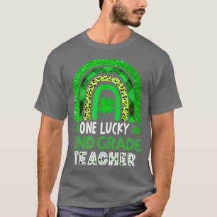 Camiseta One Lucky 2nd Grade Teacher Rainbow Shamrock St Pa