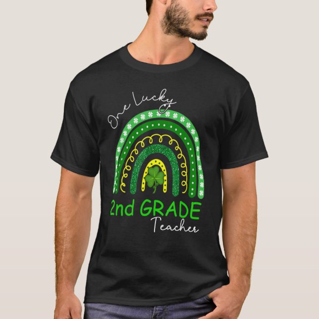 Camiseta One Lucky 2nd Grade Teacher St Patrick's Day 2023  (Frente)