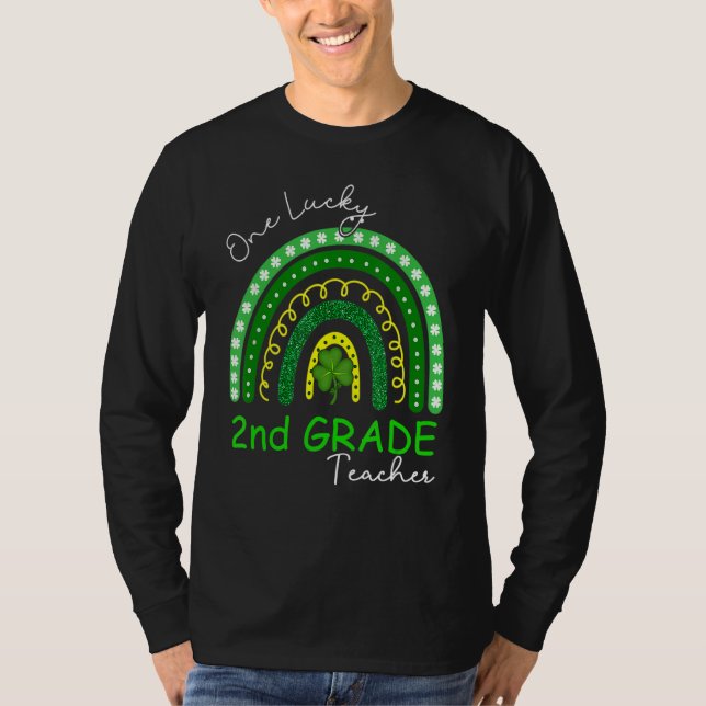Camiseta One Lucky 2nd Grade Teacher St Patrick's Day 2023  (Frente)