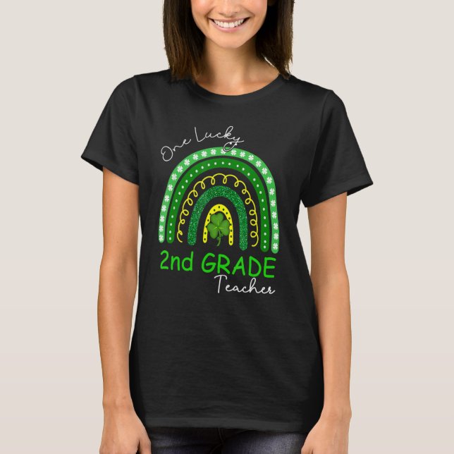 Camiseta One Lucky 2nd Grade Teacher St Patrick's Day 2023  (Frente)