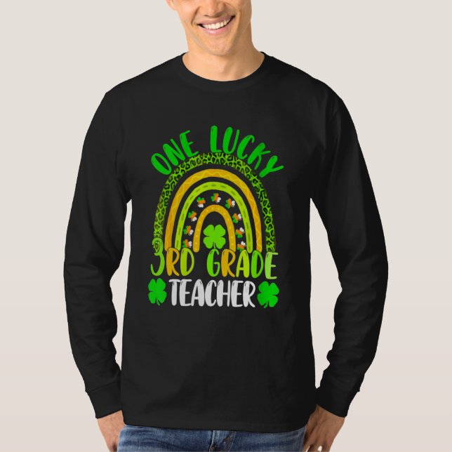 Camiseta One Lucky 3rd Grade Teacher St. Patrick's Day 2023 (Frente)