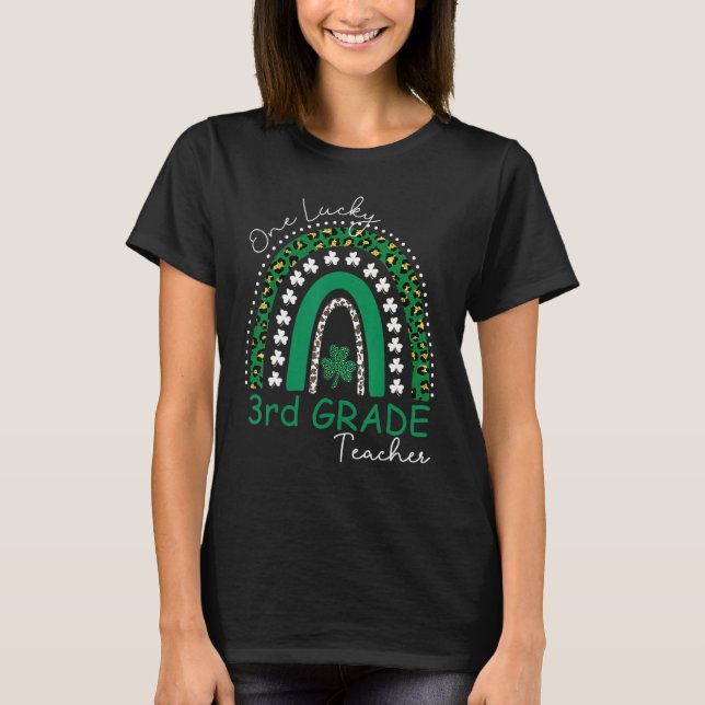 Camiseta One Lucky 3rd Grade Teacher St Patrick's Day Women (Frente)