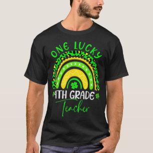 Camiseta One Lucky 4th Grade Teacher Rainbow St Patricku201