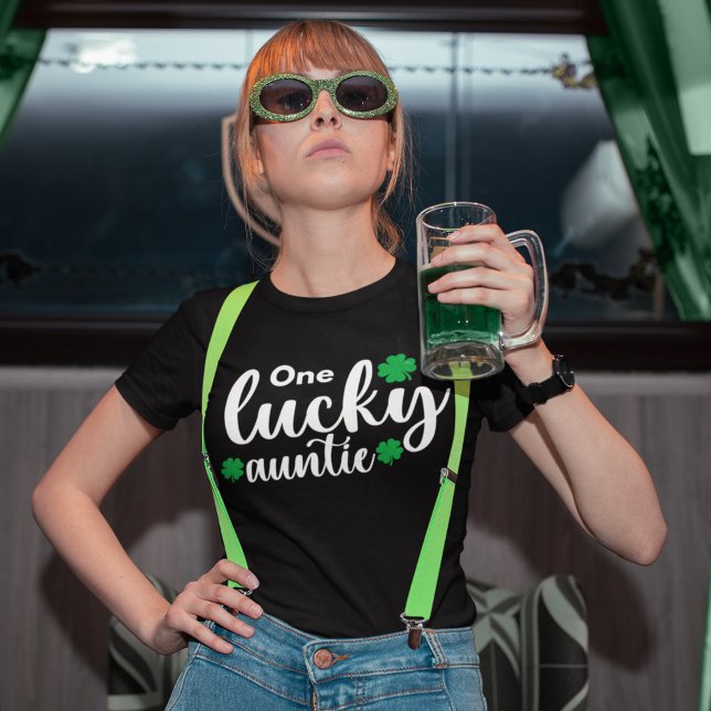 Camiseta One Lucky Auntie Funny St Patrick Day (Criador carregado)