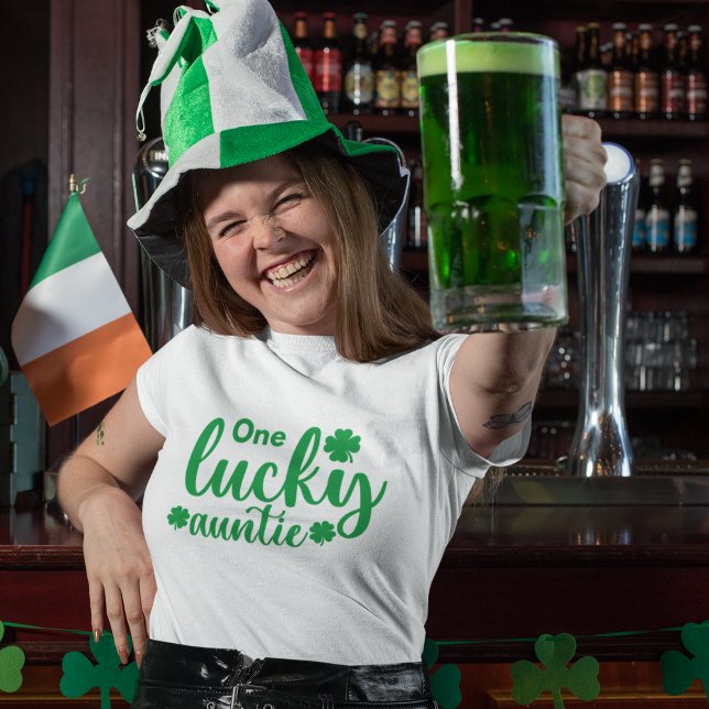 Camiseta One Lucky Auntie Funny St Patrick Day (Criador carregado)