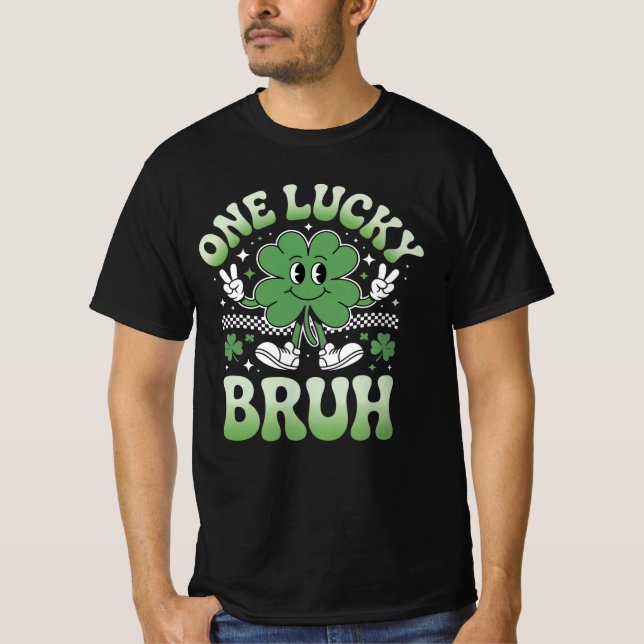Camiseta One Lucky Bruh Shirt – Funny St Patrick’s Day Clov (Frente)