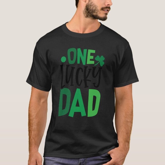 Camiseta One Lucky Dad C Shamrock Irish Ireland (Frente)