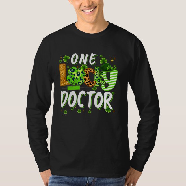Camiseta One Lucky Doctor Shamrock St Patricks Day Tees Men (Frente)