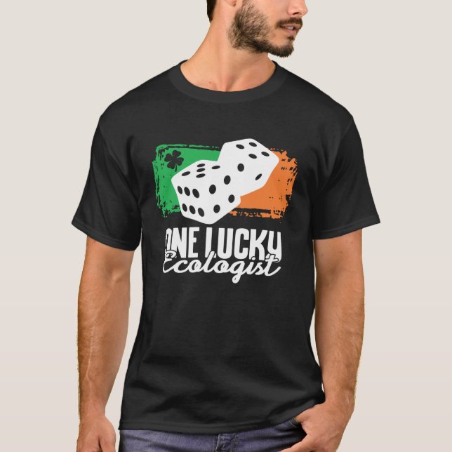 Camiseta One Lucky Ecologist Dice Game  Family Group Matchi (Frente)