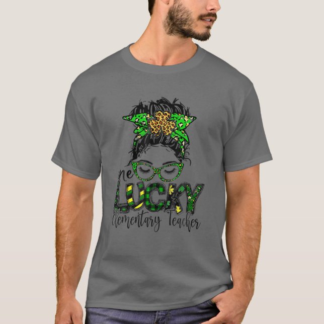 Camiseta One Lucky Elementary Teacher St Patrick Day Teache (Frente)