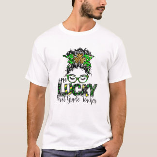 Camiseta One Lucky First Grade Teacher St Patrick Day Teach
