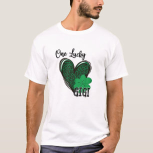Camiseta One Lucky Gigi Leopard Heart St Patrick’S Day