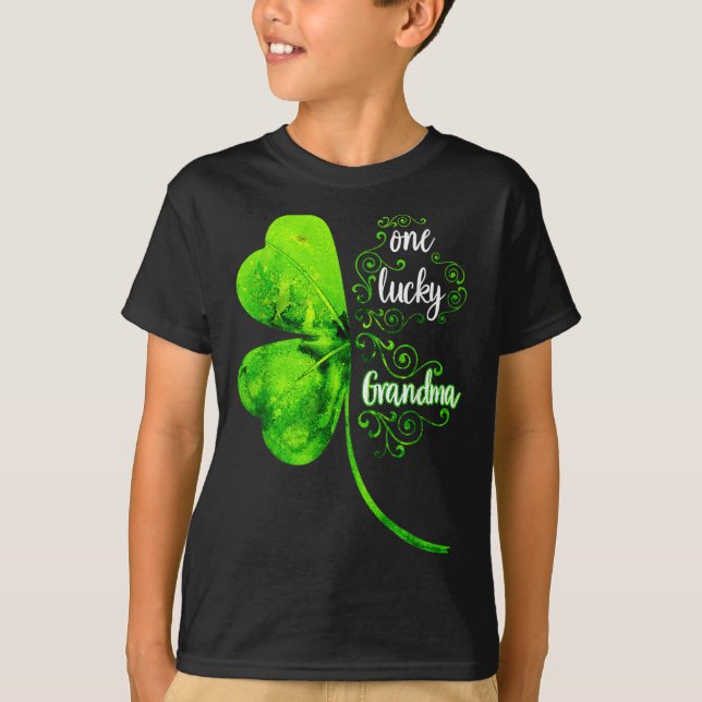 Camiseta One Lucky Grandma Shamrock Grandma St Patricks Day (Frente)