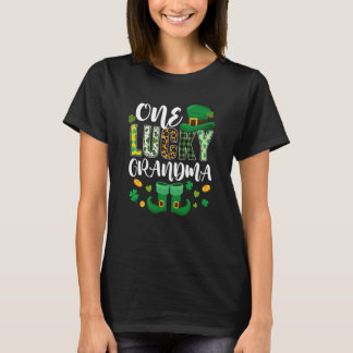 Camiseta One Lucky Grandma St Patricks Day Love Fun Cool Gr