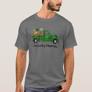 Camiseta One Lucky Meemaw Truck Green Plaid Shamrocks St Pa