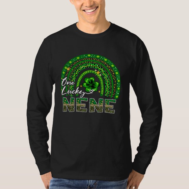 Camiseta One Lucky Nene  Shamrock Rainbow St Patrick s Day  (Frente)