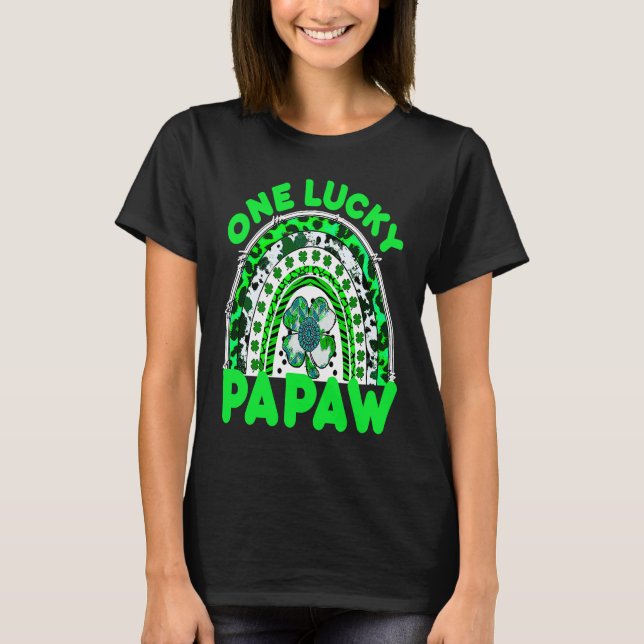 Camiseta One Lucky Papaw Good Luck Green Rainbow Shamrock L (Frente)