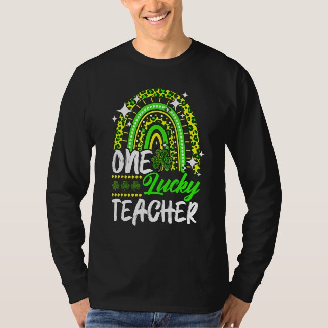 Camiseta One Lucky Shamrock Teacher St Patricku2019s Day Le (Frente)