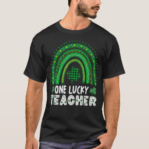 Camiseta One Lucky Teacher Rainbow St Patricku2019s Day App