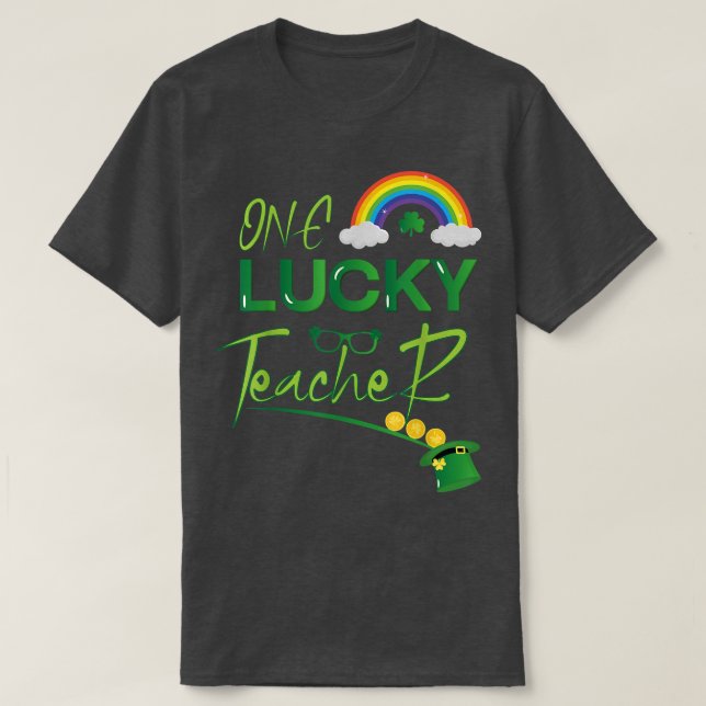 Camiseta One Lucky Teacher St  (Frente do Design)
