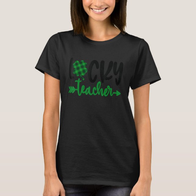 Camiseta One Lucky Teacher St Patricks Day Shamrock Teacher (Frente)