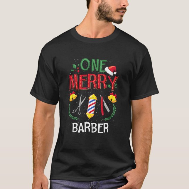 Camiseta One Merry Barber Beard Grooming Ugly (Frente)