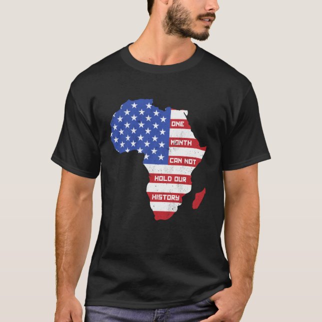 Camiseta One Month Can't Hold Our History Africa Map Americ (Frente)