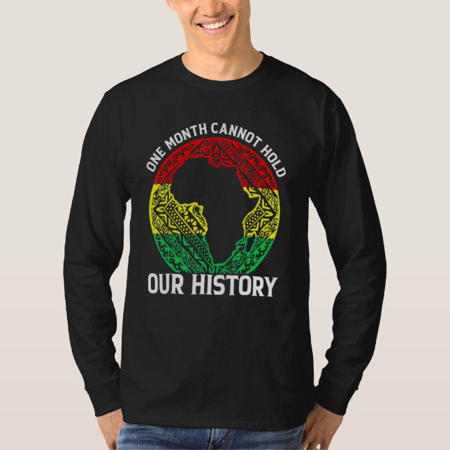 Camiseta One Month Can't Hold Our History African Black His (Frente)