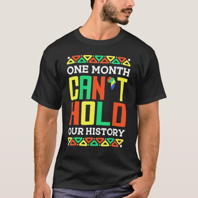Camiseta One Month Can't Hold Our History African Pride Bla (Frente)