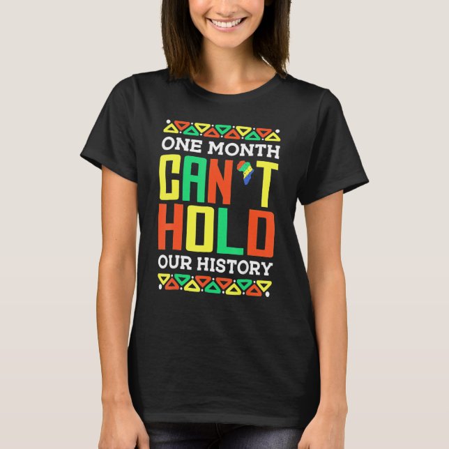 Camiseta One Month Can't Hold Our History African Pride Bla (Frente)