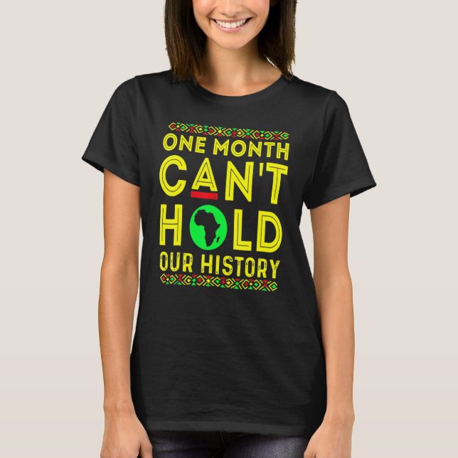 Camiseta One Month Can't Hold Our History Pride Black Histo (Frente)