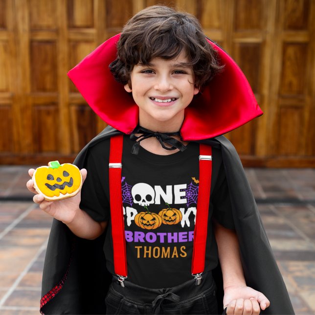 Camiseta One Spooky Brother, Fun Halloween Family (Criador carregado)