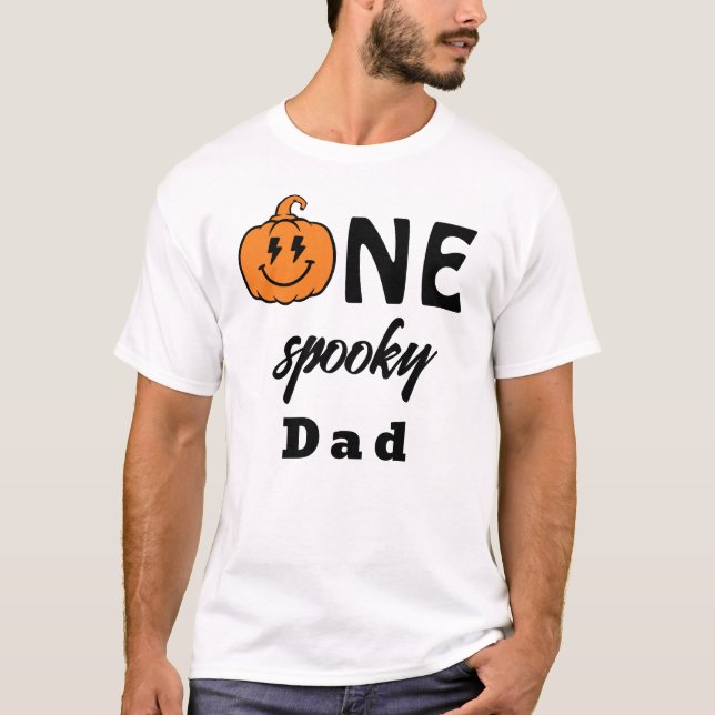 Camiseta One Spooky Dad Halloween Matching Family (Frente)