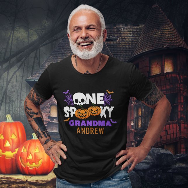 Camiseta One Spooky Grandpa, Fun Halloween Family (Criador carregado)