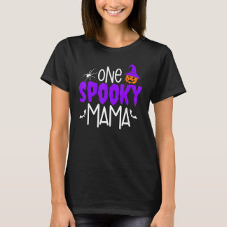 Camiseta One Spooky Mama Pumpkin Halloween Holiday