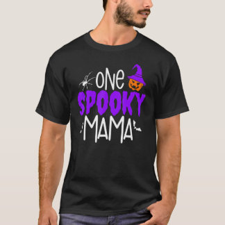 Camiseta One Spooky Mama Pumpkin Halloween Holiday