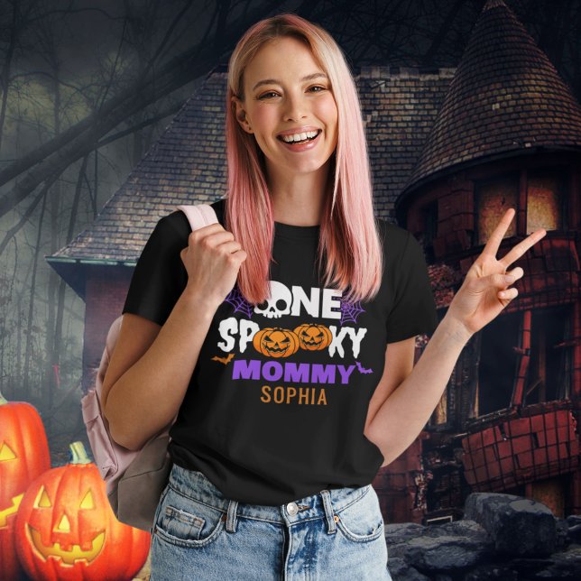 Camiseta One Spooky Mommy, Fun Halloween Family (Criador carregado)