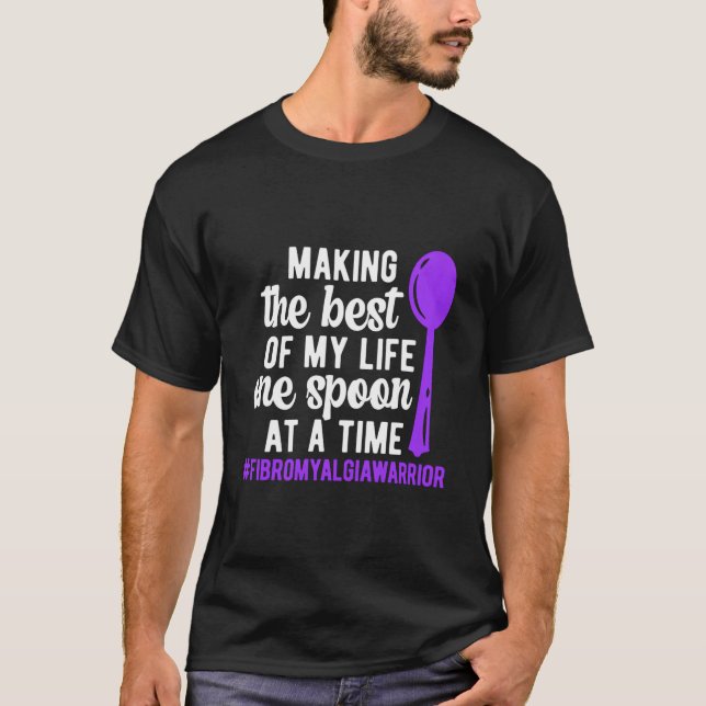 Camiseta One Spoon Fibromyalgia Warrior Fibromyalgia Awaren (Frente)